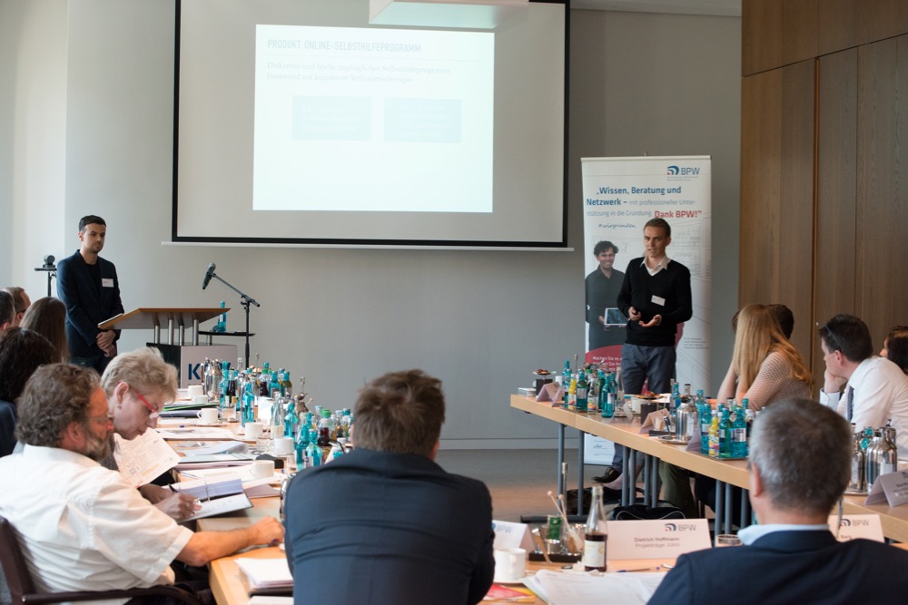 Photo from the Berlin-Brandenburg business plan competition presentation